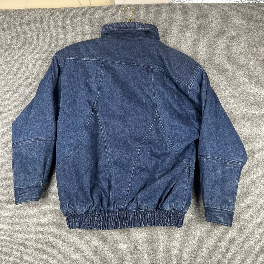 Vintage Andy Johns S/L Denim Bomber Jacket Insulated Puffer Streetwear - Picture 3 of 13
